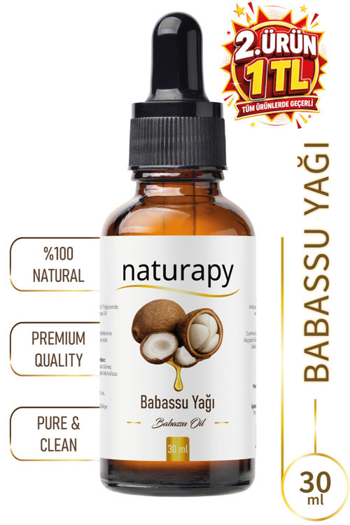 Babassu Yağı (Babassu Oil) Soğuk Sıkım Sabit Yağ 30 ml Damlalıklı Cam Şişe