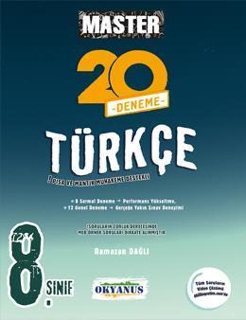 Okyanus Yayınları 8. Sınıf Türkçe Master 20 Li Deneme 2023