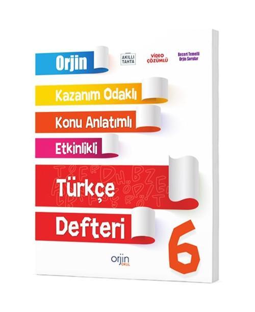 Orjin Okul 2024 6. Sınıf Türkçe Kazanım Odaklı Defteri