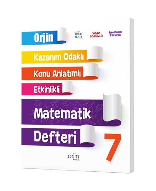 Orjin Okul 2024 7. Sınıf Matematik Kazanım Odaklı Defteri