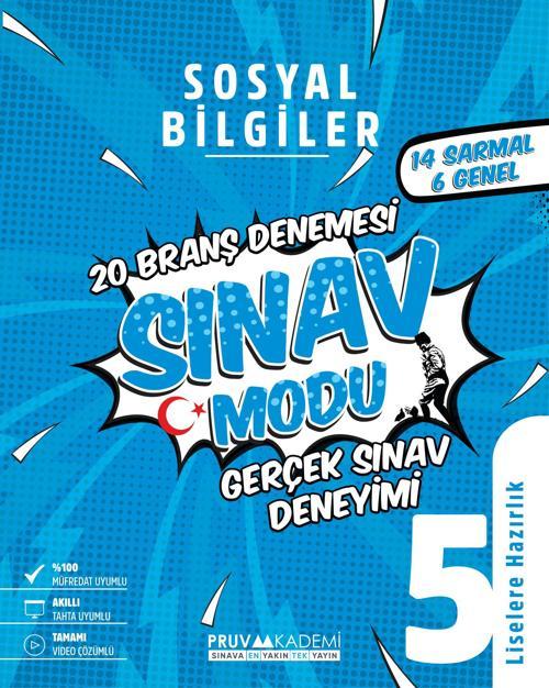 Pruva Akademi 5. Sınıf Sosyal Bilgiler Sınav Modu Deneme Sınavı 2023