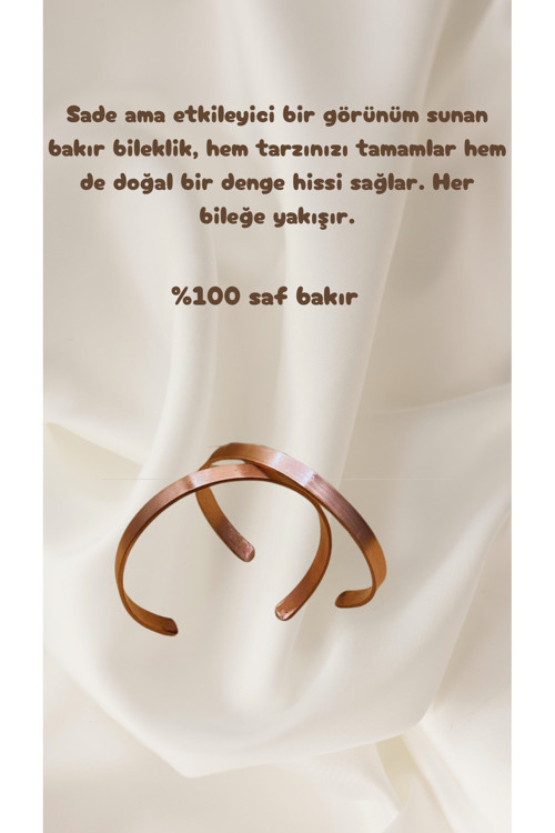 Saf Bakır Bileklik -Doğal