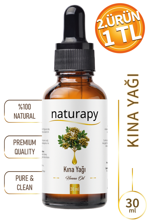Kına Yağı (Henna Oil) Maserasyon | Ekstraksiyon Yağı 30 ml Damlalıklı Cam Şişe