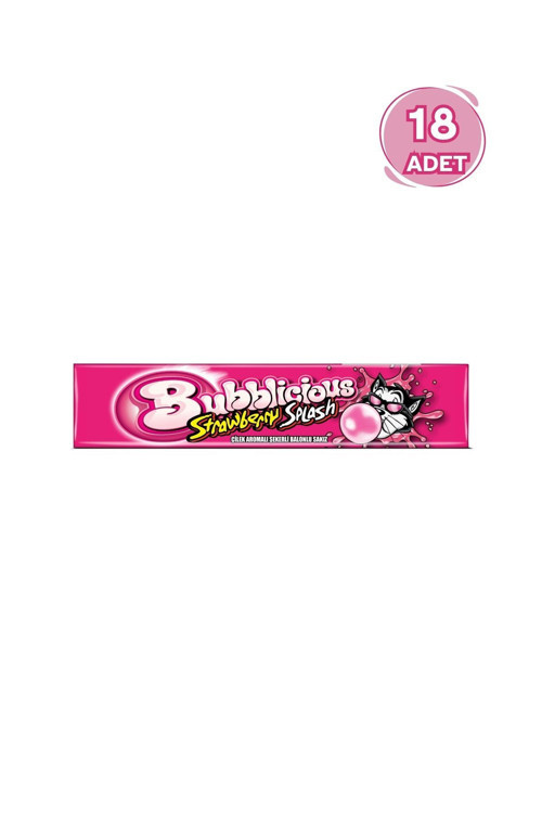 Bubblicious Çilek Aromalı Balonlu Sakız 38 gr - 18 Adet