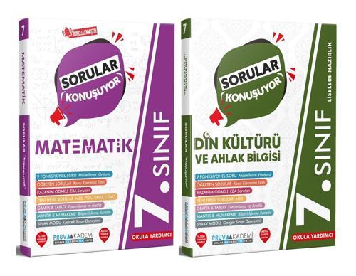 Pruva Akademi 7. Sınıf Matematik + Din Kültürü Sorular Konuşuyor Seti 2 Kitap 2023