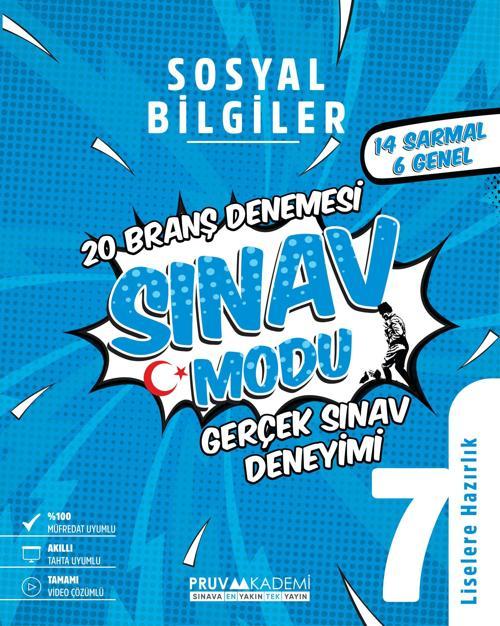 Pruva Akademi 7. Sınıf Sosyal Bilgiler Sınav Modu Deneme Sınavı 2023