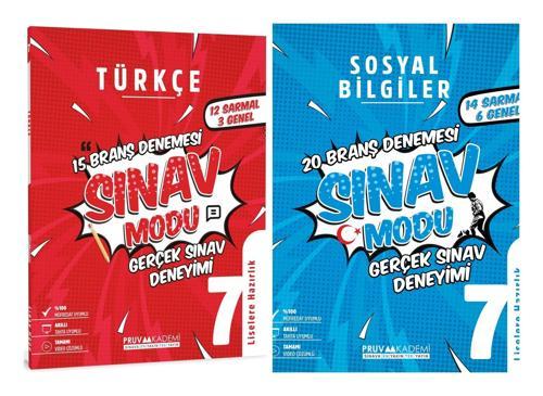 Pruva Akademi 7. Sınıf Türkçe + Sosyal Bilgiler Sınav Modu Seti 2 Kitap 2023