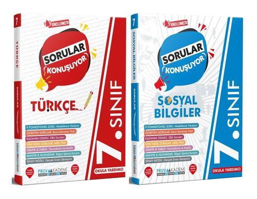 Pruva Akademi 7. Sınıf Türkçe + Sosyal Bilgiler Sorular Konuşuyor Seti 2 Kitap 2023