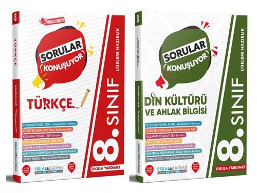 Pruva Akademi 8. Sınıf Türkçe + Din Kültürü Sorular Konuşuyor Seti 2 Kitap 2023