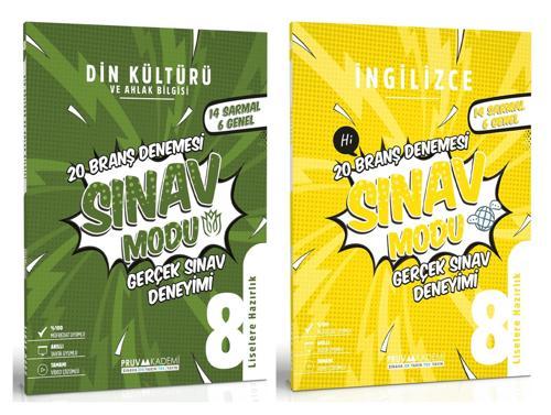 Pruva Akademi 8. Sınıf Din Kültürü + İngilizce Deneme Seti 2 Kitap 2023