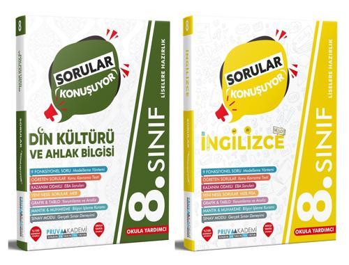 Pruva Akademi 8. Sınıf Din Kültürü + İngilizce Soru Bankası Seti 2 Kitap 2023