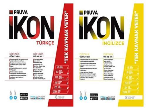 Pruva Akademi 8. Sınıf Türkçe + İngilizce Defter Seti 2 Kitap 2023