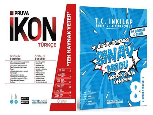 Pruva Akademi 8. Sınıf Türkçe + İnkılap Tarihi Defter Seti 2 Kitap 2023