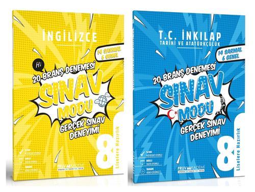 Pruva Akademi 8. Sınıf İngilizce + İnkılap Tarihi Deneme Seti 2 Kitap 2023
