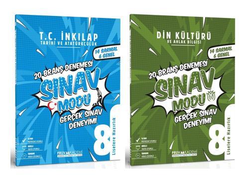 Pruva Akademi 8. Sınıf İnkılap + Din Kültürü Sınav Modu Deneme Seti 2 Kitap 2023