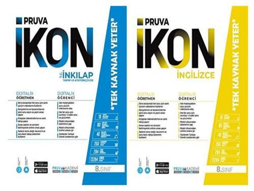 Pruva Akademi 8. Sınıf İnkılap Tarihi + İngilizce Defter Seti 2 Kitap 2023
