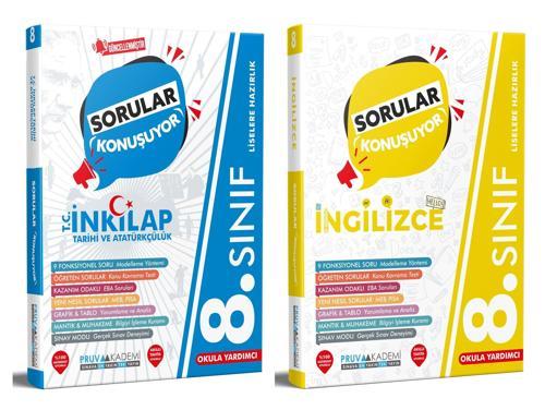 Pruva Akademi 8. Sınıf İnkılap Tarihi + İngilizce Soru Bankası Seti 2 Kitap 2023