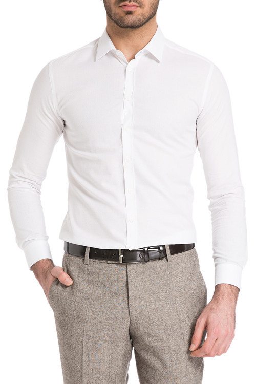 Beyaz Slim Fit Uzun Kollu Gömlek