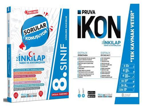 Pruva Akademi 8. Sınıf İnkılap Tarihi Soru + Defter Seti 2 Kitap 2023