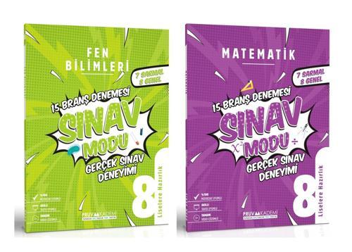 Pruva Akademi 8. Sınıf Lgs Matematik Fen Bilimleri Sınav Modu Deneme Seti 2023
