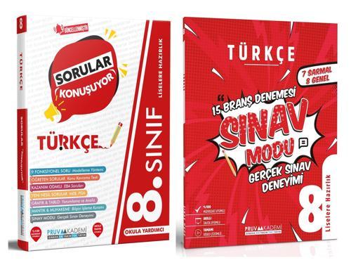 Pruva Akademi 8. Sınıf Lgs Türkçe Sorular Konuşuyor + Deneme Seti 2 Kitap 2023