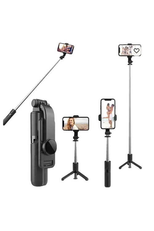 Kablosuz Stant Tripod Katlanabilir Uzatılabilir Selfi Çubuğu İos&Android Vlog Kit Tiktok İnstagram