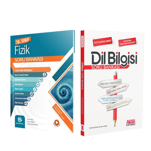Bilgi Sarmal 10. Sınıf Fizik ve AKM Dil Bilgisi Soru Bankası Seti 2 Kitap