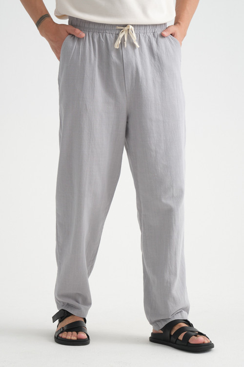 Comforted Erkek Keten Görünüm Rahat Pantolon Bol Paça Yeni Sezon