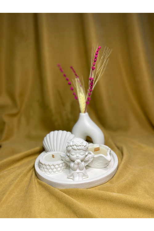 Dekoratif Biblo ve Mum 6'lı Set