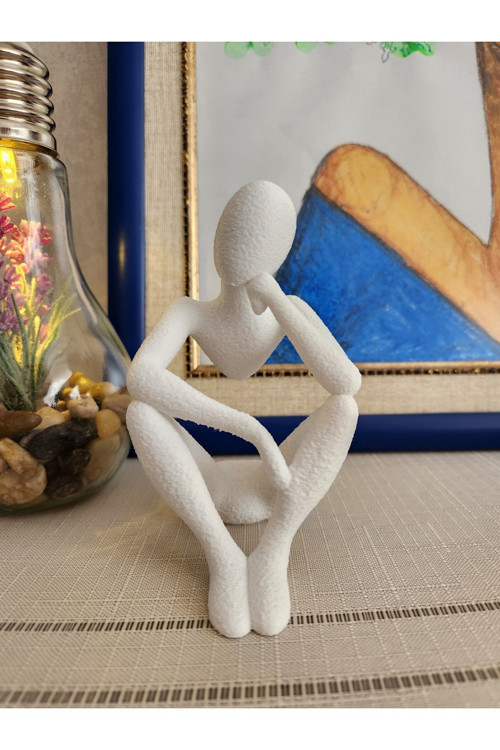 Düşünür İskandinav Tarzı Biblo Heykel Figür Dekor Dekorasyon 3D 3 Boyutlu ALTINDAL Home