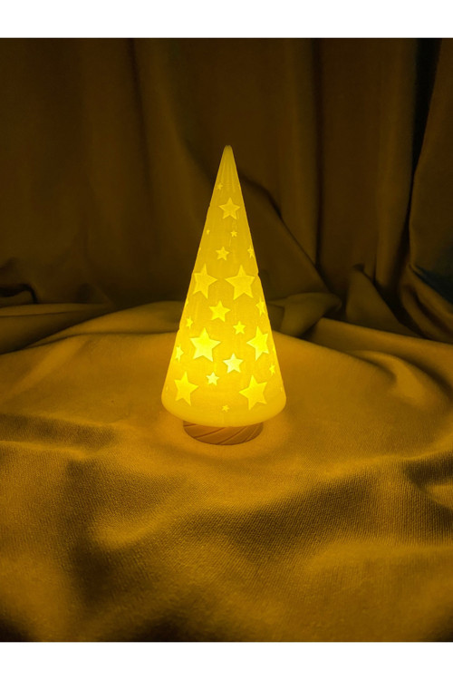 Tealight Pilli Mumlu Çam Ağacı Mumluk
