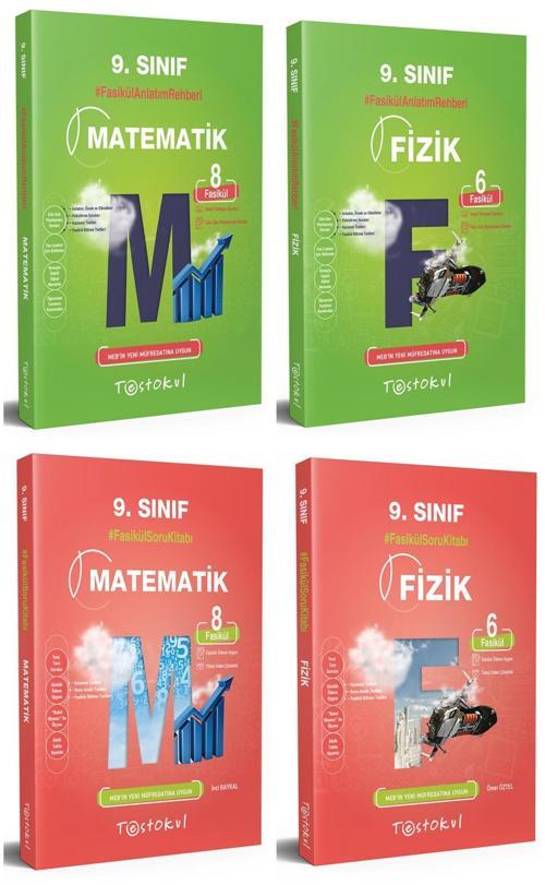 Test Okul 9. Sınıf Matematik + Fizik Fasikül Anlatım + Soru Seti 4 Kitap 2023