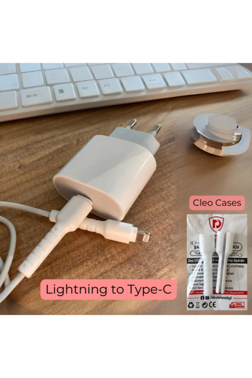 2 Adet iOS Type-C to Lightning Şarj Kablo Ucu Koruyucu - iPhone 11-12-13-14