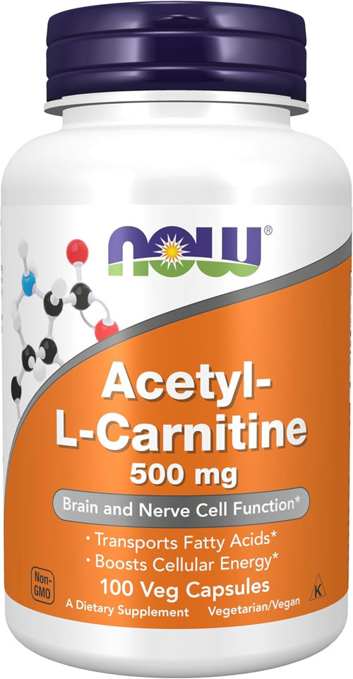 Acetyl-L Carnitine 500 mg Amino Acid Brain And Nerve Cell Function 100 Veg Capsules
