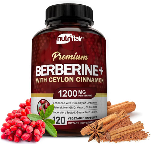 Premium Ceylon Cinnamon Berberine HCL Immune System Glucose 1200mg 120 Caps