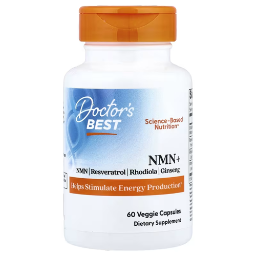 NMN+ Nicotinamide Resveratrol Rhodiola 60 Veggie Caps