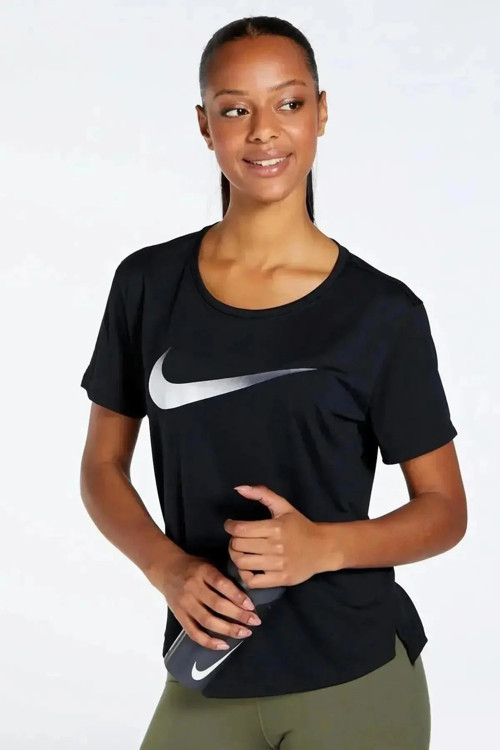 Dri Fit Tee Training Running Tee Sırt Hava Panelli Koşu Spor Antrenman Tişörtü Siyah