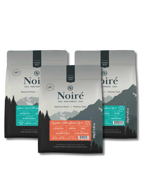 Filtre Kahve Tanışma Seti %100 Arabica Çekirdek ve Öğütülmüş 3x250 g
