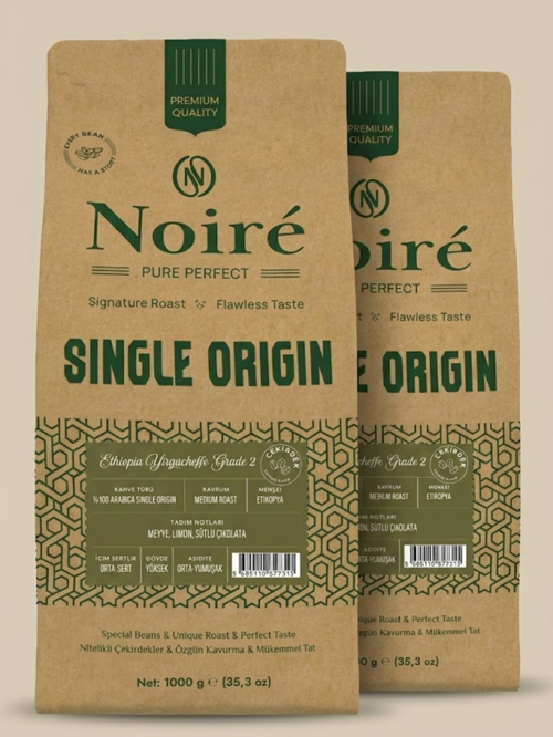 Ethiopia Yirgacheffe %100 Arabica Single Origin Çekirdek Kahve 2x1 kg