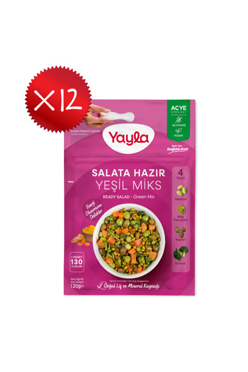 Salata Hazır Yeşil Miks 120 gr x 12 Adet