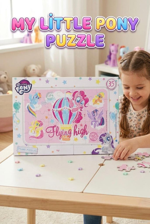 My Little Pony'nin Büyülü Dünyasını Keşfet! 35 Parçalı Çerçeveli Eğlenceli Öğretici Yapboz