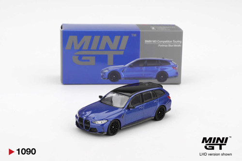 BMW M3 Competition Touring Portimao Blue Metallic MGT01090 1:64 Diecast Model Araba