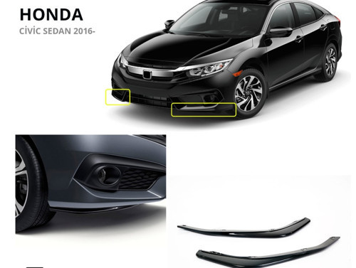 Honda Civic FC5 Plastik Ön Tampon Flap Piano Black 2016-2021