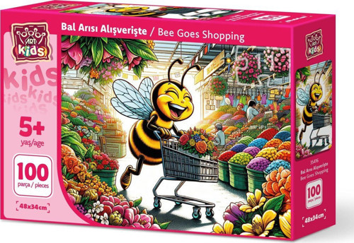 Puzzle 100 Parça Bal Arısı Alışverişte 35416