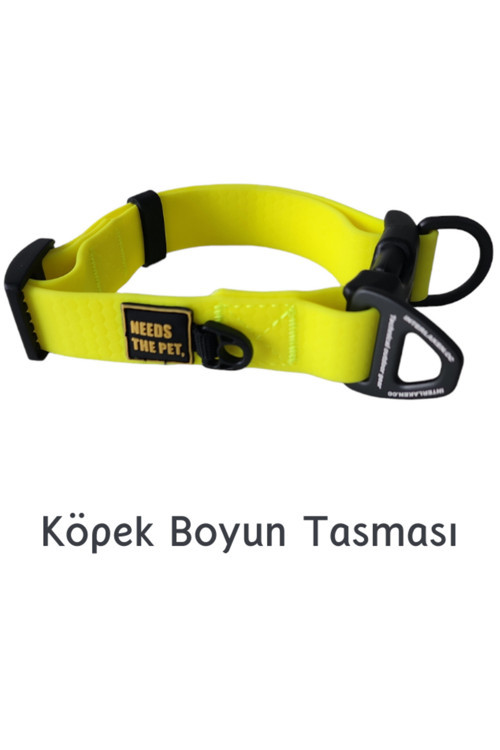Köpek Boyun Tasmasi Waterproof Collar Sari L Beden