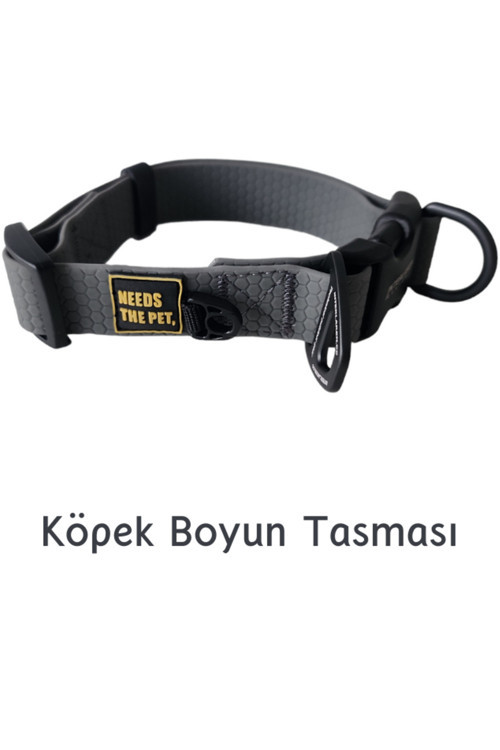 Köpek Boyun Tasmasi Waterproof Collar Gri M Beden