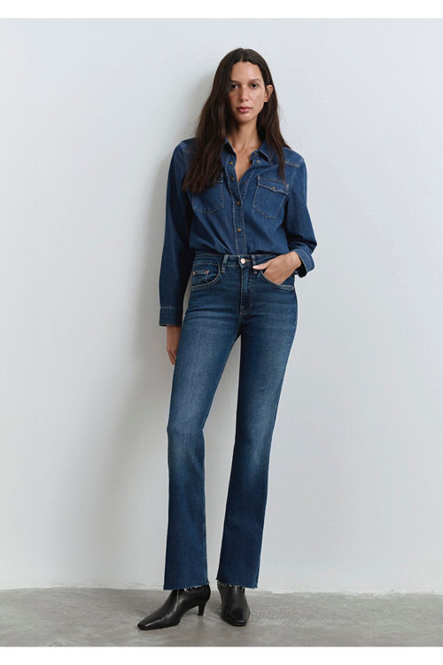 KADIN MARIA Dark Blue Gold Denim 101225-80680