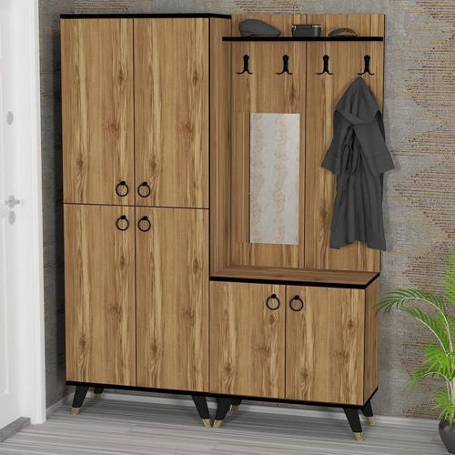 Sonia - 5 - 4 Sn04 Ayakkabılık Vestiyer Portmanto Çam