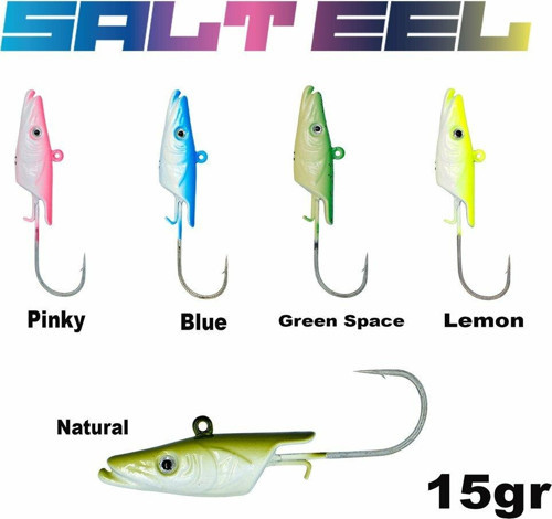 Salt Eel 15gr Jighead 032 - Blue
