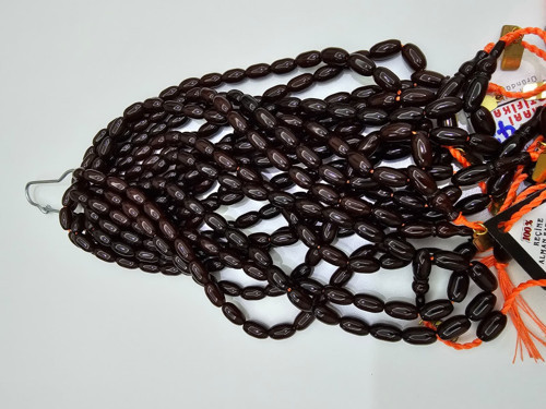 Omari İmzalı Sertifikalı Alman Faturan Sıkma Kehribar Tesbih 13x7,3 mm Arpa Kesim
